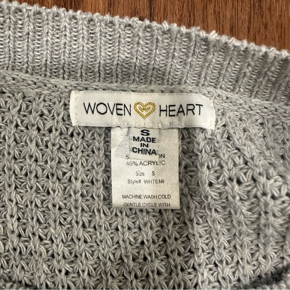 Woven Heart Grey Sweater - Picture 3 of 3